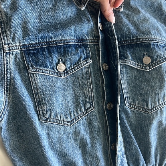 Agolde Blue Denim Jumpsuit - Picture 3 of 10